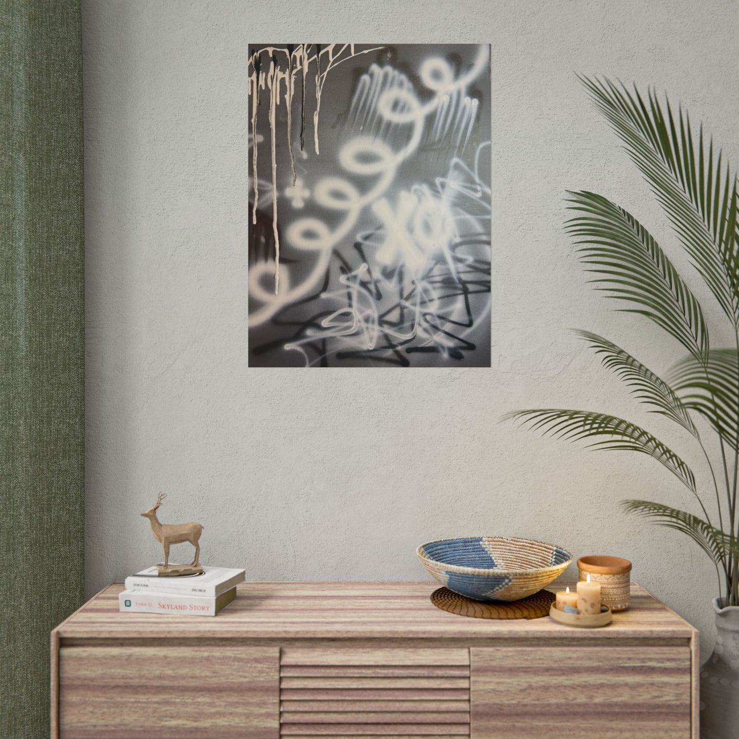 "spatial blur" airbrush rolled print