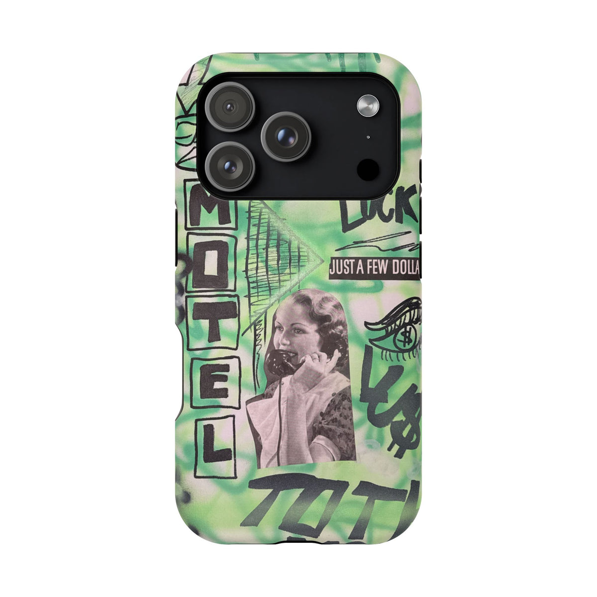 MagSafe "lust over luck" airbrush iPhone case