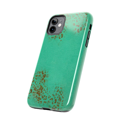 "teal cheetah" airbrush iPhone case