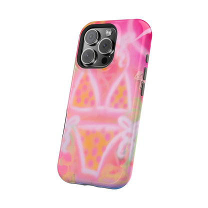 MagSafe "yellow polka dot bikini" airbrush iPhone case