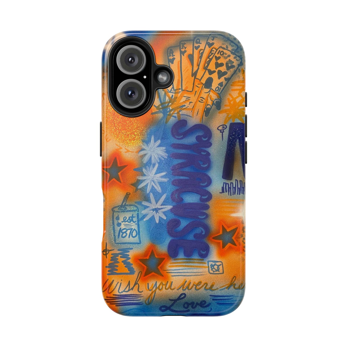 "syracuse" airbrush iPhone case