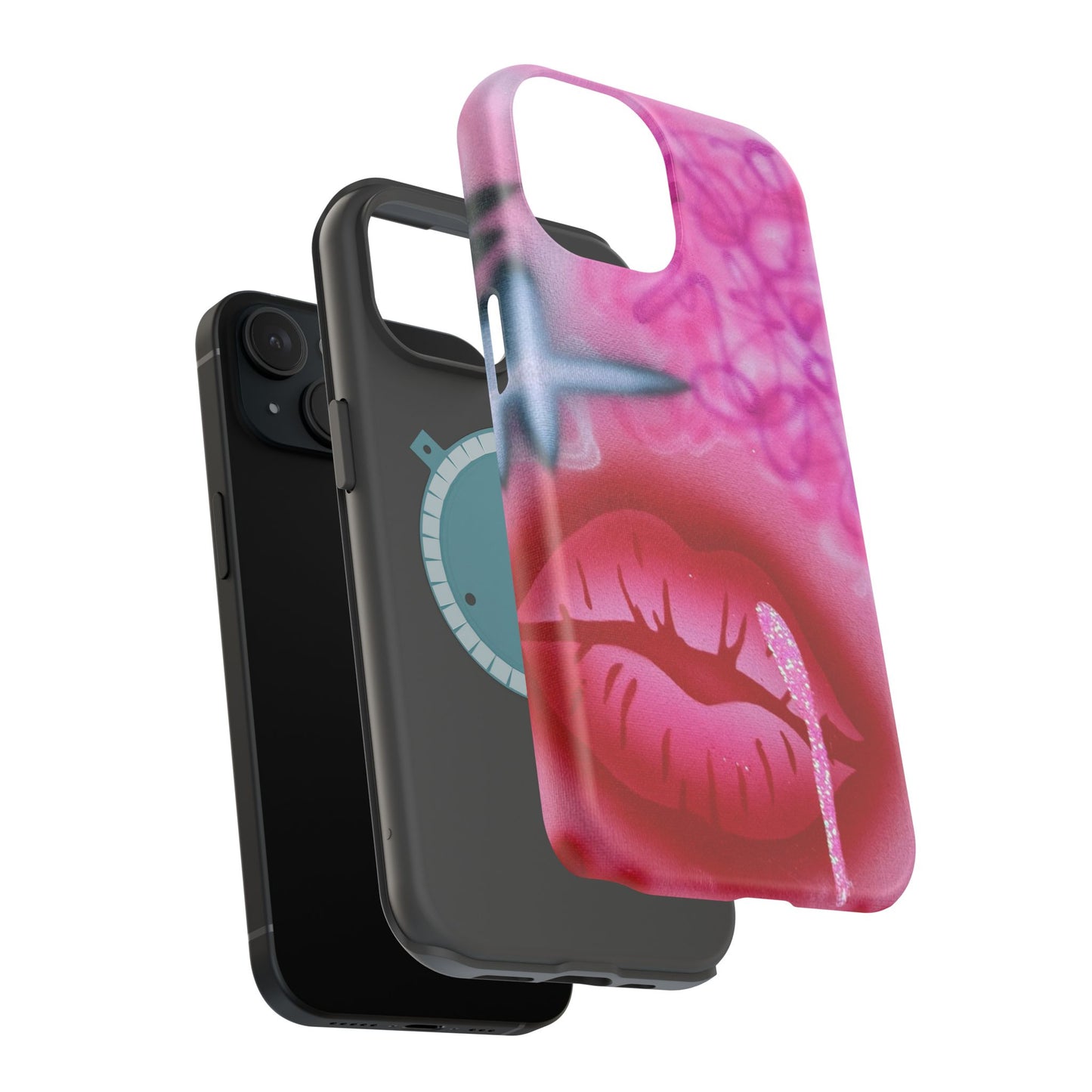 MagSafe limited edition "glitter aura" airbrush iPhone case