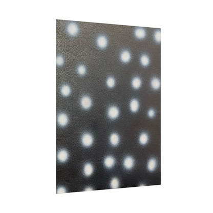 "coconut noir polka dots" airbrush rolled print
