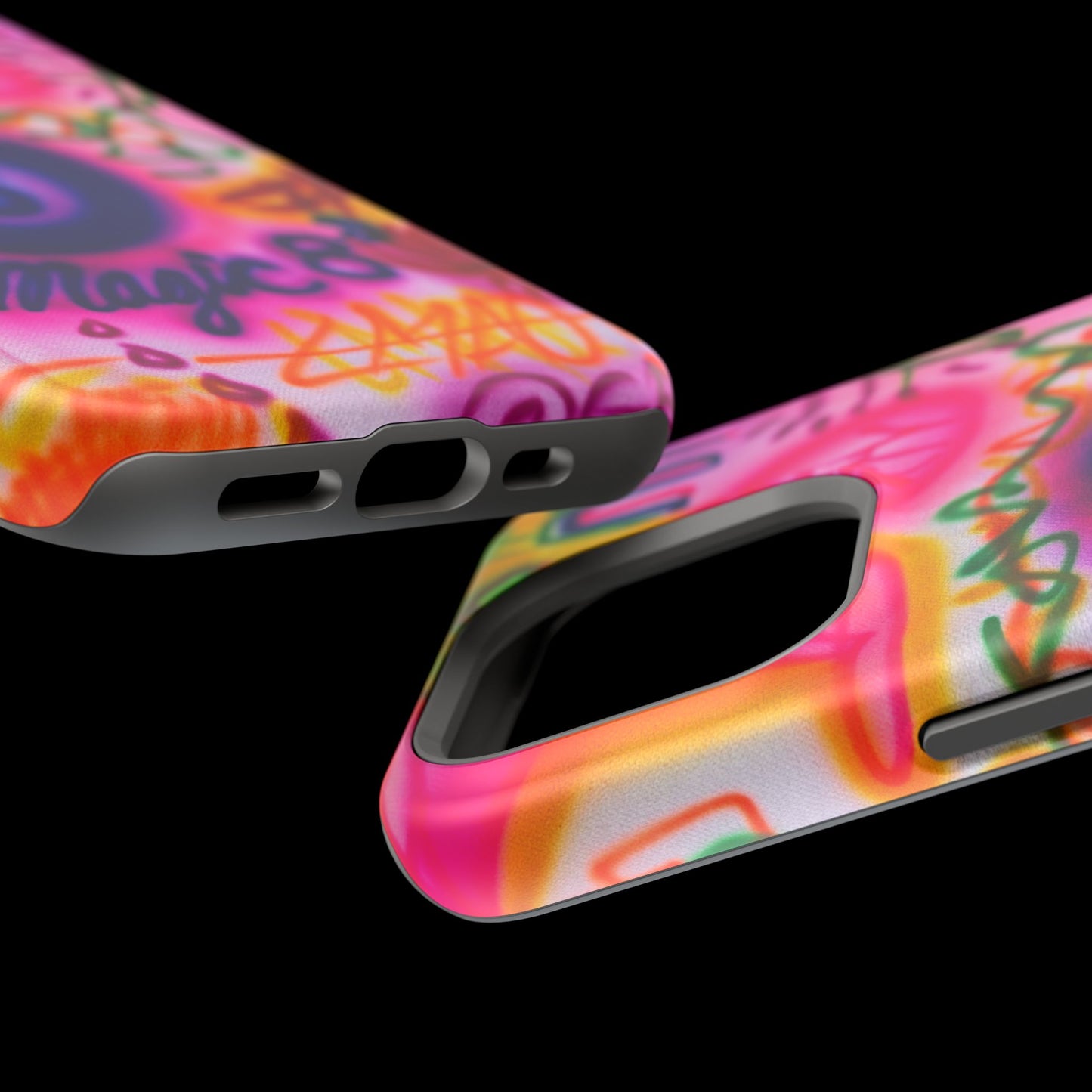 MagSafe "farbenfrohes Chaos" Airbrush-iPhone-Hülle