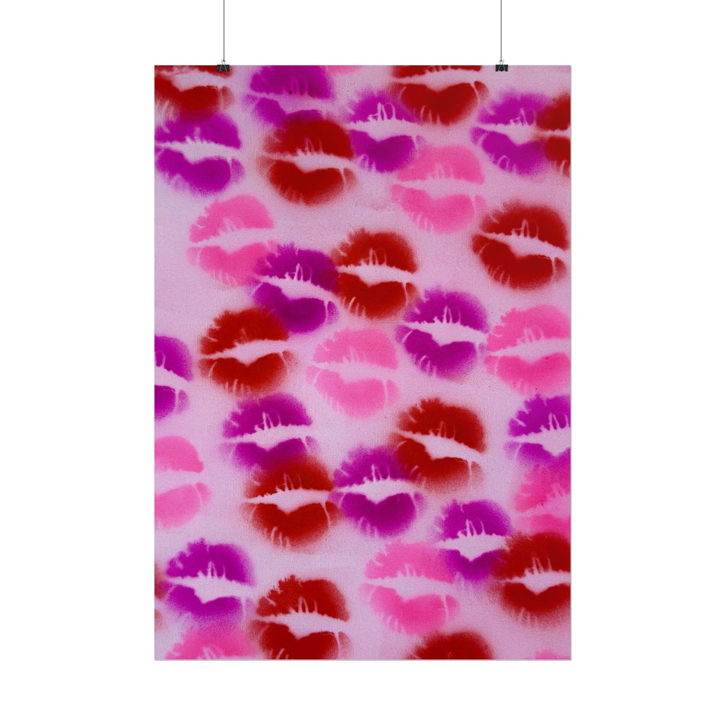 "mwah!" airbrush rolled print