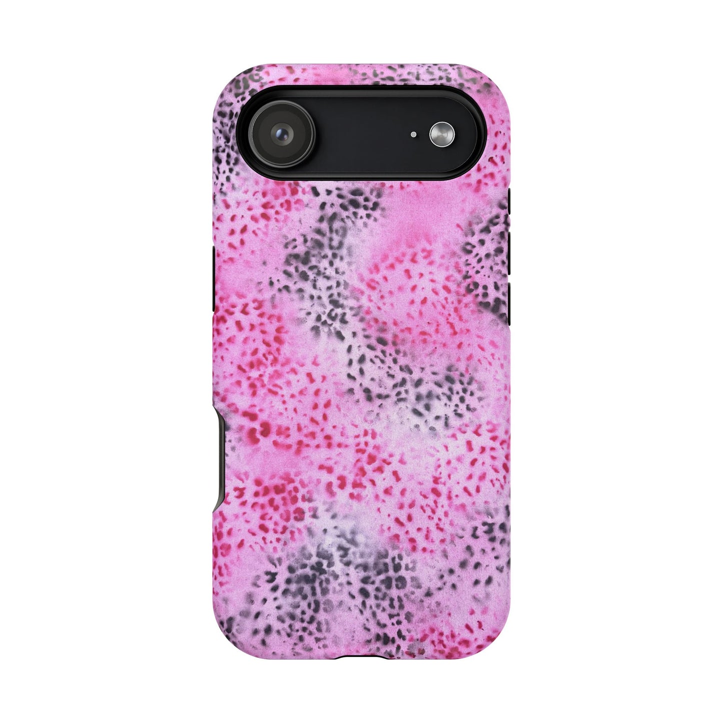 MagSafe "pink cheetah" airbrush iPhone case