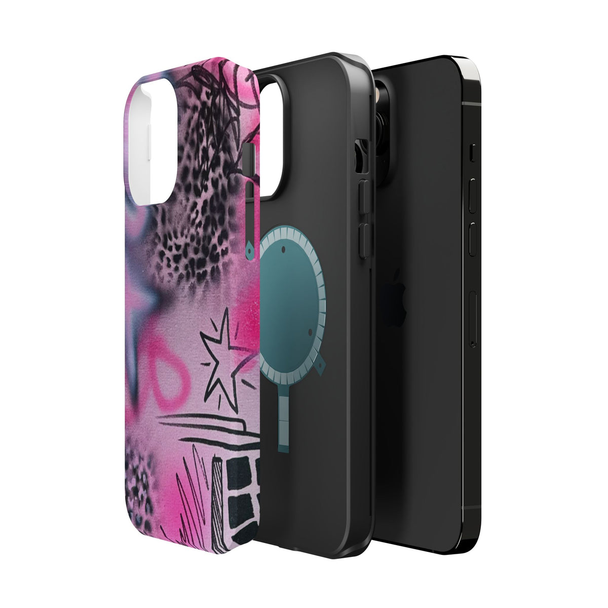 MagSafe "onyx cheetah" Airbrush iPhone Hülle