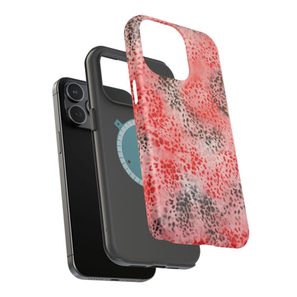 MagSafe "red cheetah" airbrush iPhone case