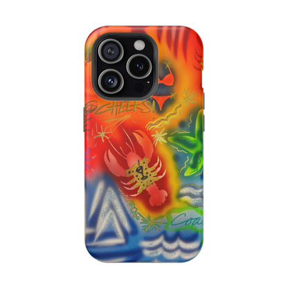 MagSafe "tipsy lobster" airbrush iPhone case