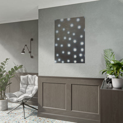 "coconut noir polka dots" airbrush rolled print