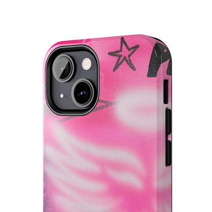 "pink angel wings" airbrush iPhone case