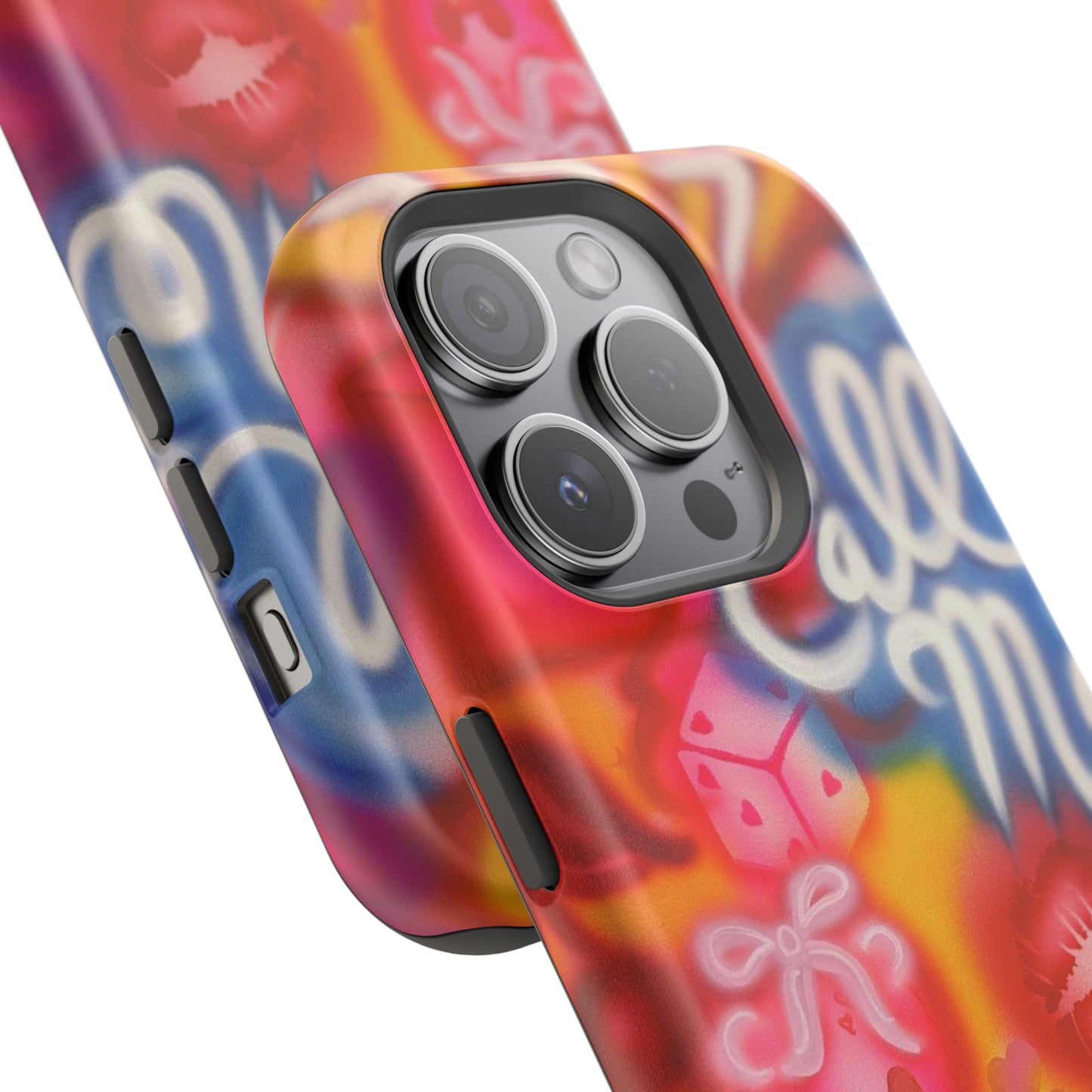 MagSafe „RUF MICH AN!“ Airbrush iPhone Hülle