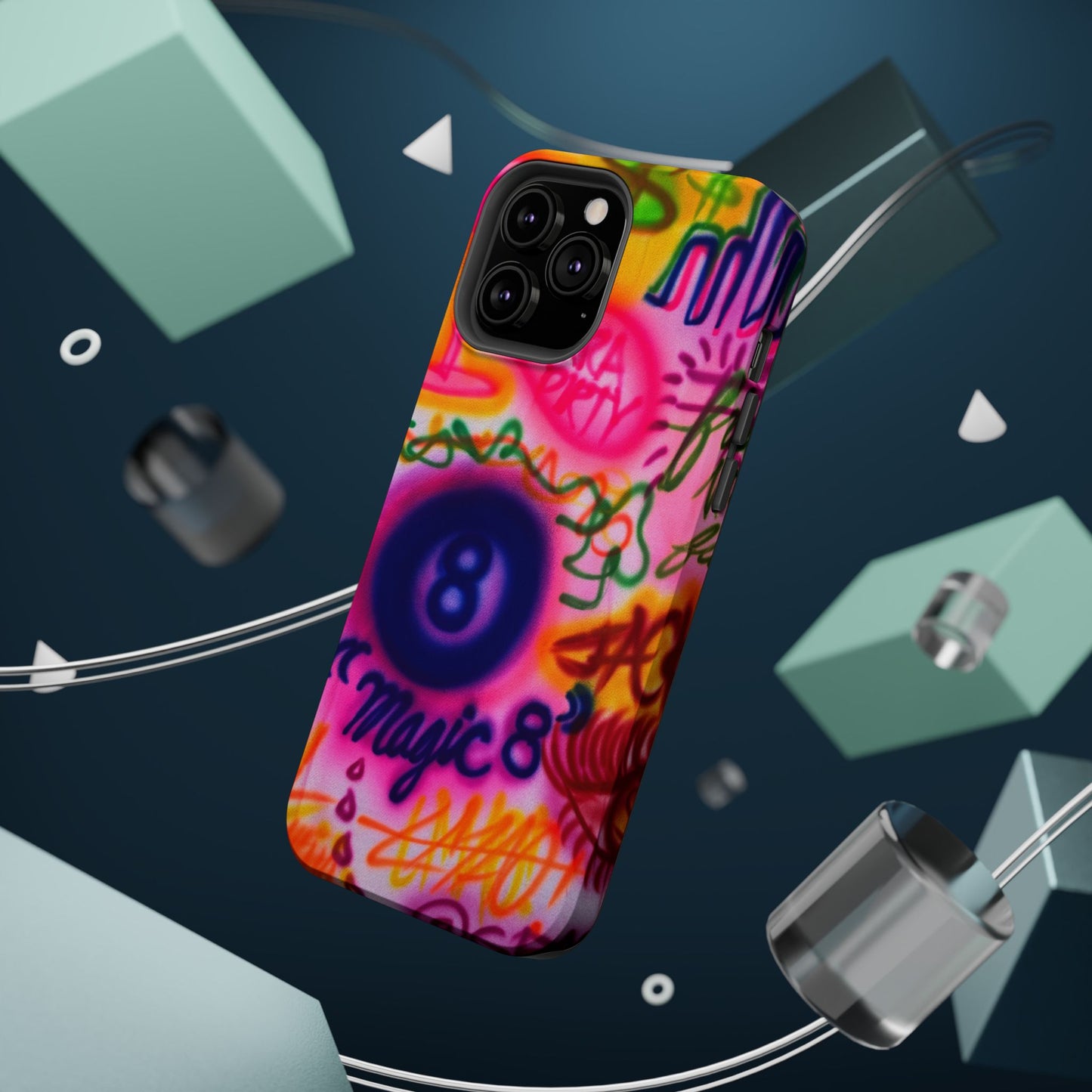 MagSafe "farbenfrohes Chaos" Airbrush-iPhone-Hülle
