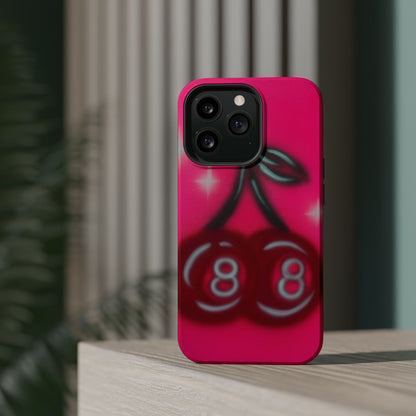 MagSafe "cherry 8ball" airbrush iPhone case