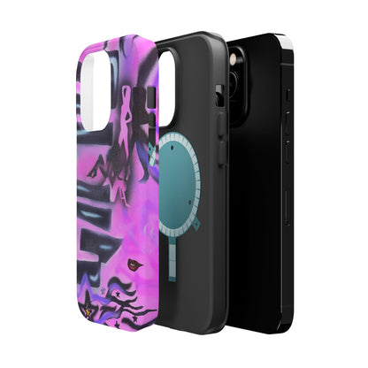 MagSafe "neon nights" airbrush iPhone case