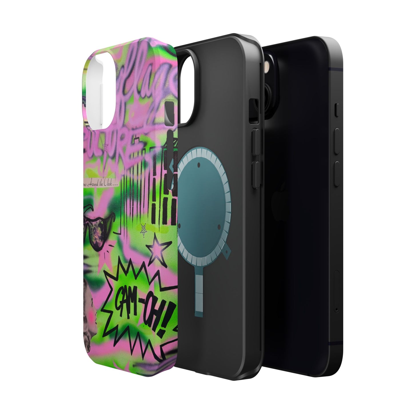 MagSafe "green camo" airbrush iPhone case