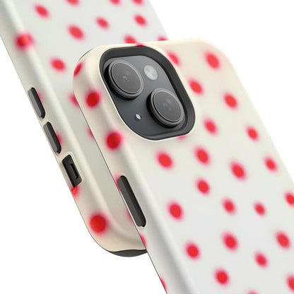 MagSafe "vanilla cherry polka dot" airbrush iPhone case