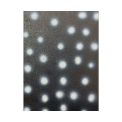"coconut noir polka dots" airbrush rolled print