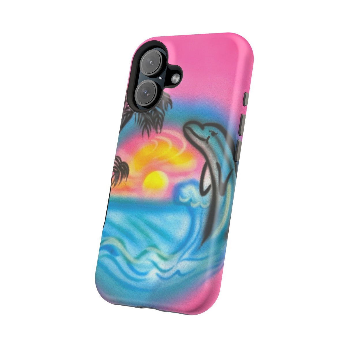 MagSafe "Delfinliebe" Airbrush iPhone-Hülle