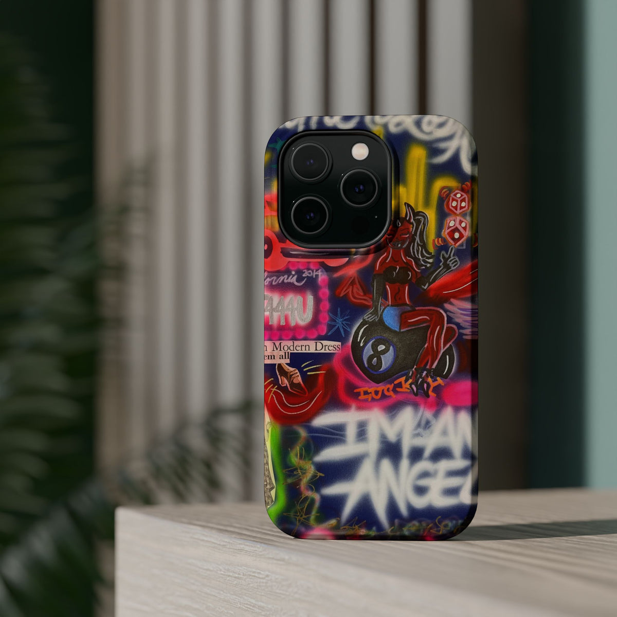 MagSafe "im an angel" airbrush iPhone case
