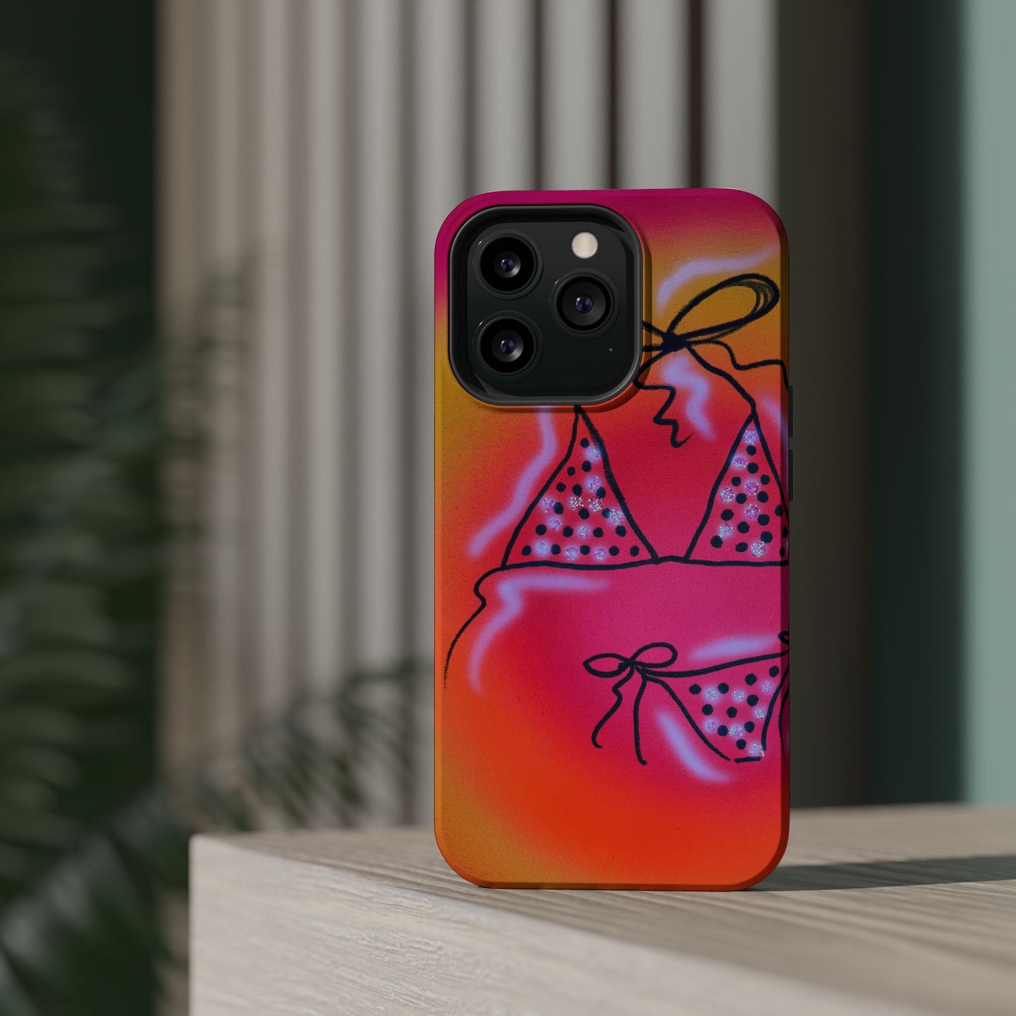 MagSafe "glitter bikini" airbrush iPhone case