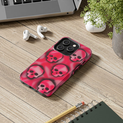 "pink skully" airbrush iPhone case
