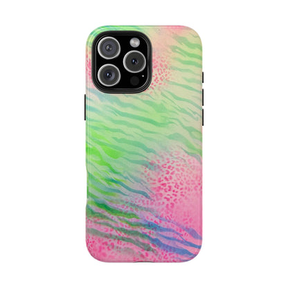"teal cheetah" airbrush iPhone case