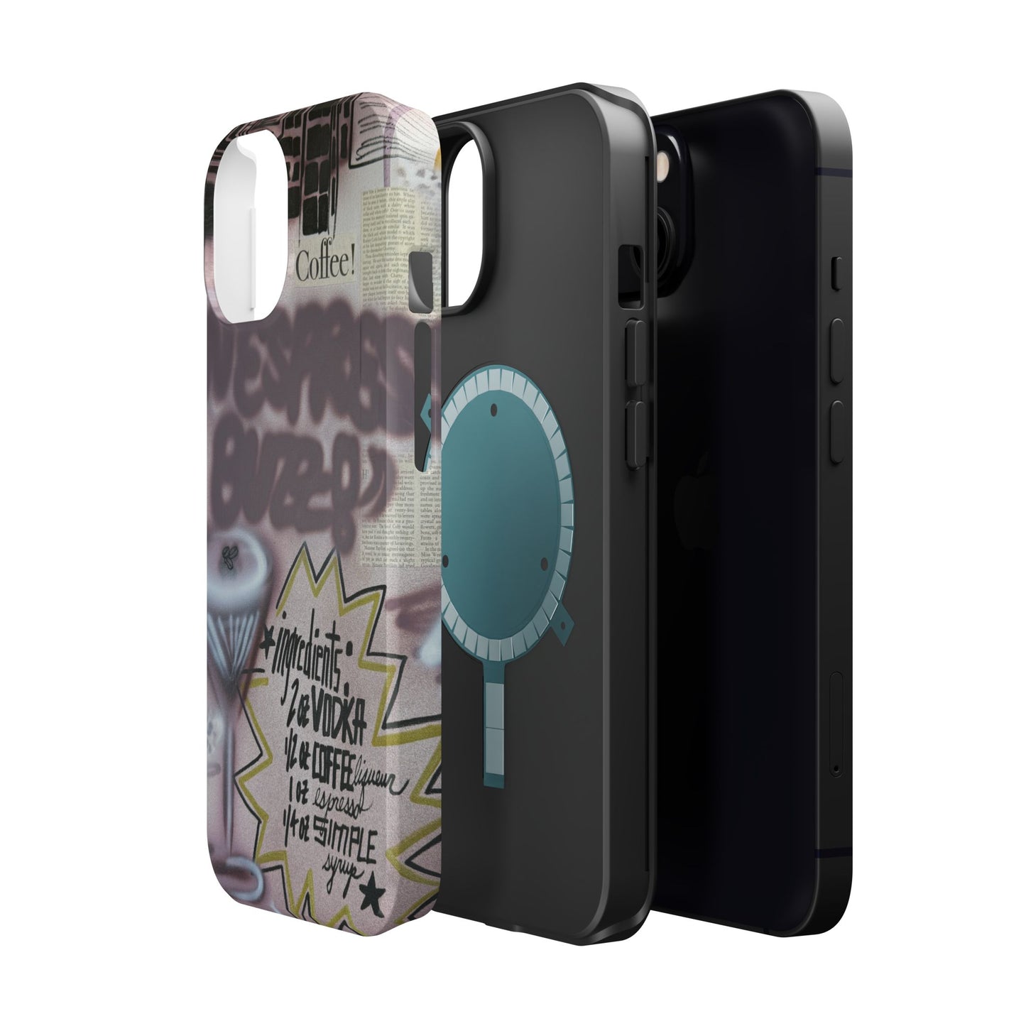 MagSafe "espresso martini" airbrush iPhone case