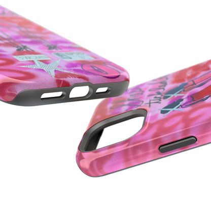 MagSafe "tickled pink" airbrush iPhone case