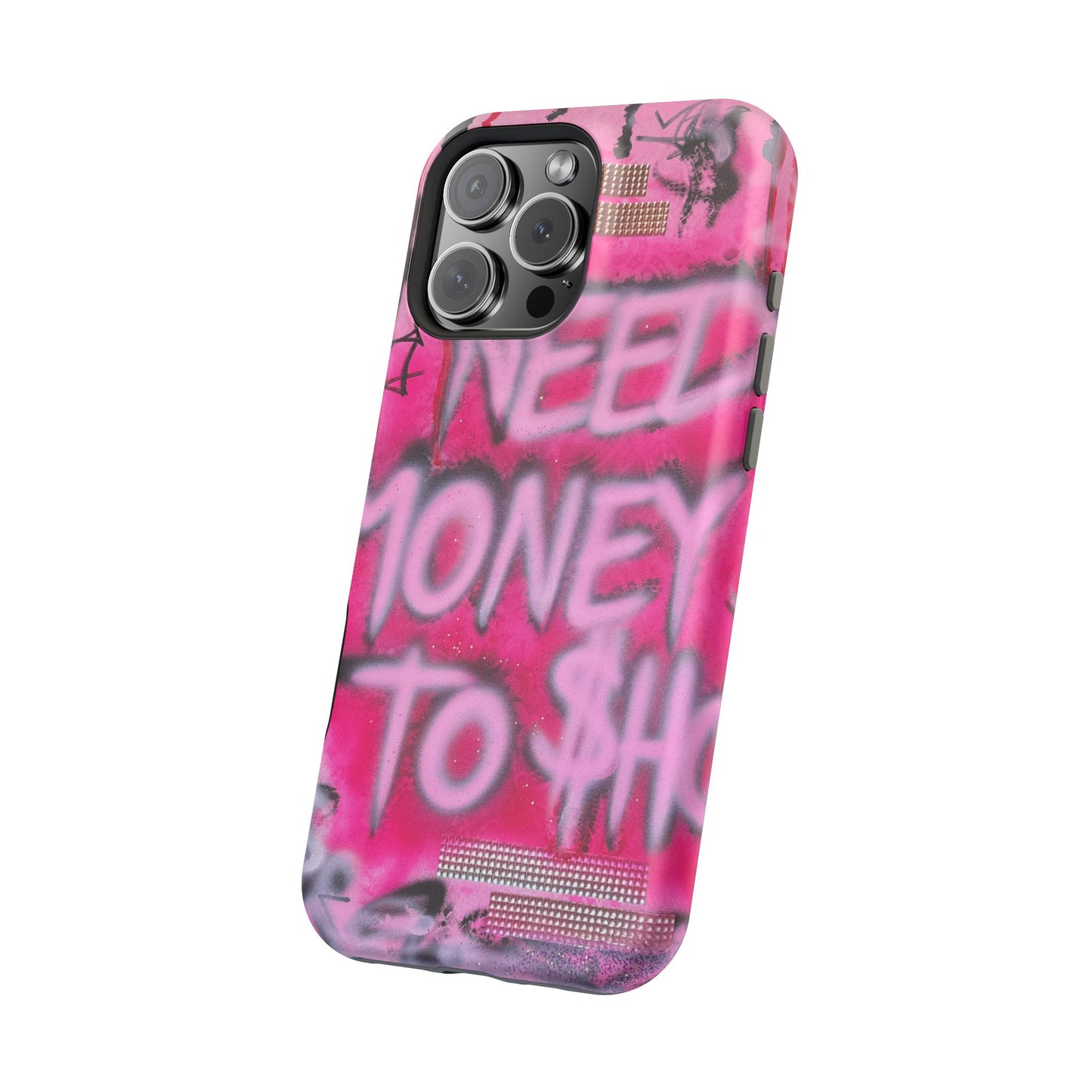 MagSafe "need $$ to shop" airbrush iPhone case