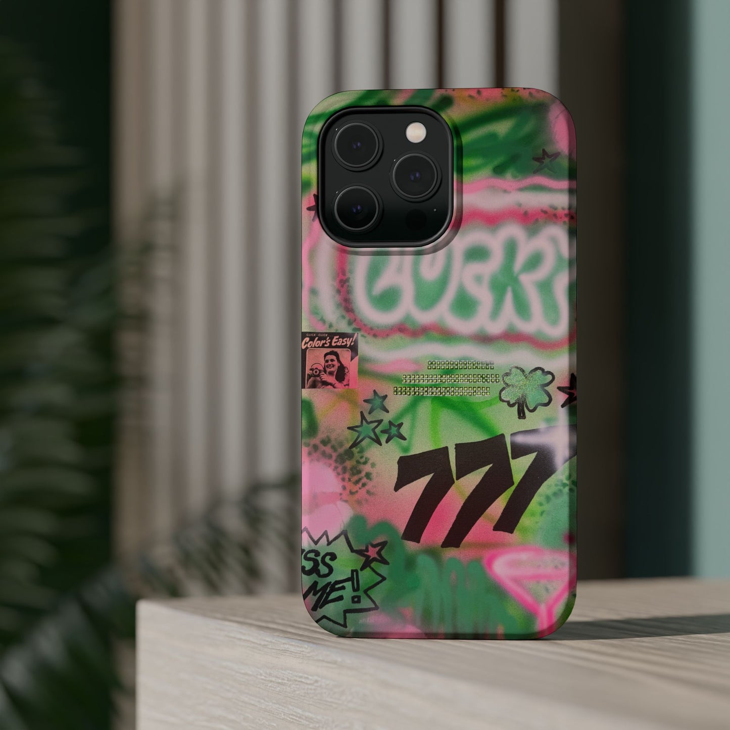 MagSafe "so lucky" airbrush iPhone case