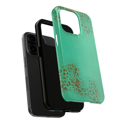 "teal cheetah" airbrush iPhone case