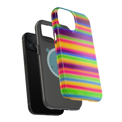 MagSafe "colorful stripes" airbrush iPhone case