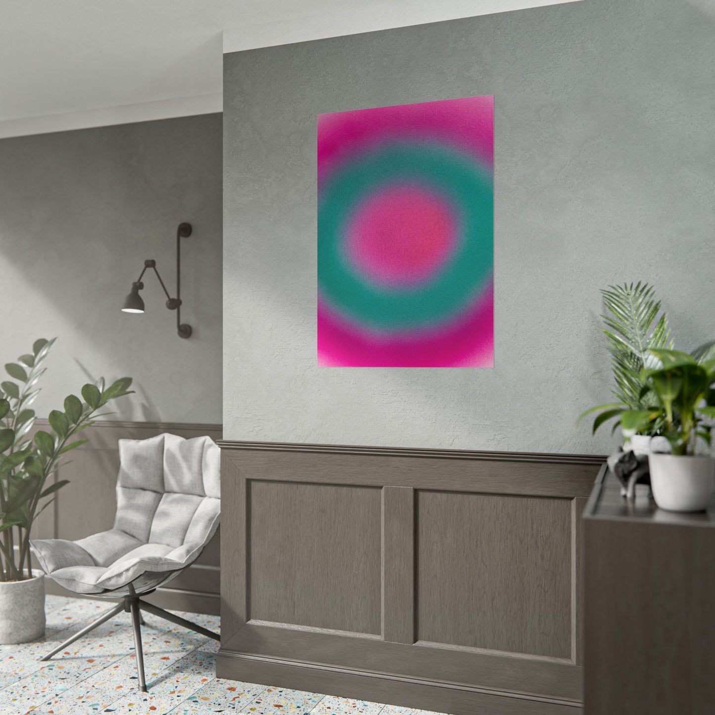 "watermelon swirl" airbrush rolled print