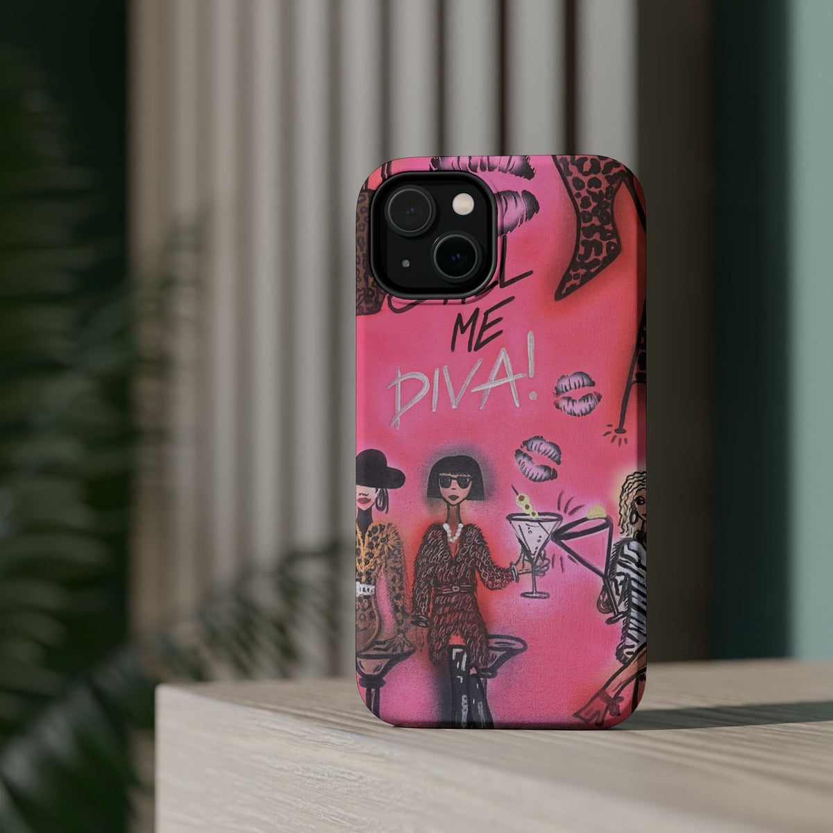 MagSafe "party diva" airbrush iPhone case