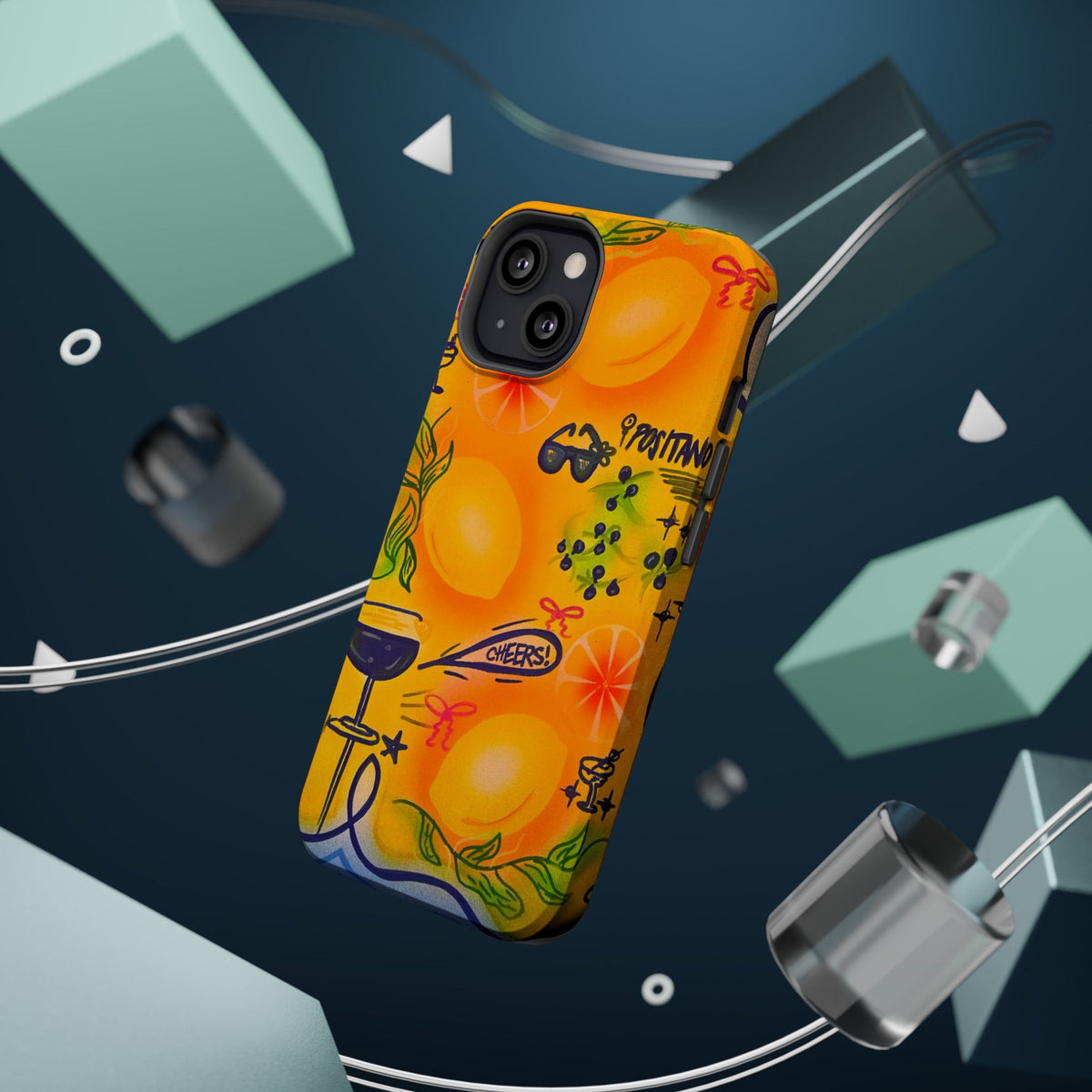 MagSafe Airbrush iPhone Hülle „citrus coastline“