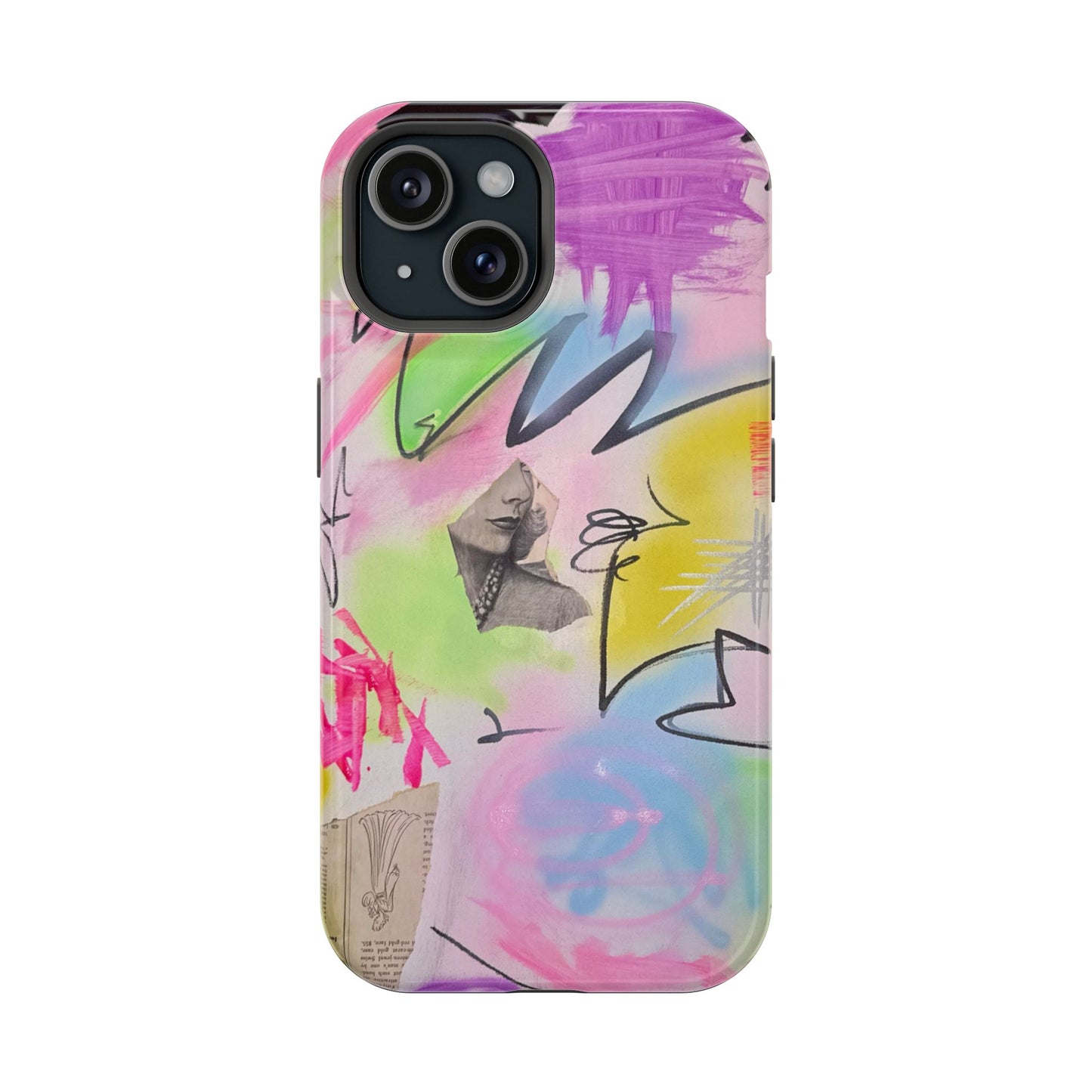 MagSafe "pastel static" airbrush iPhone case