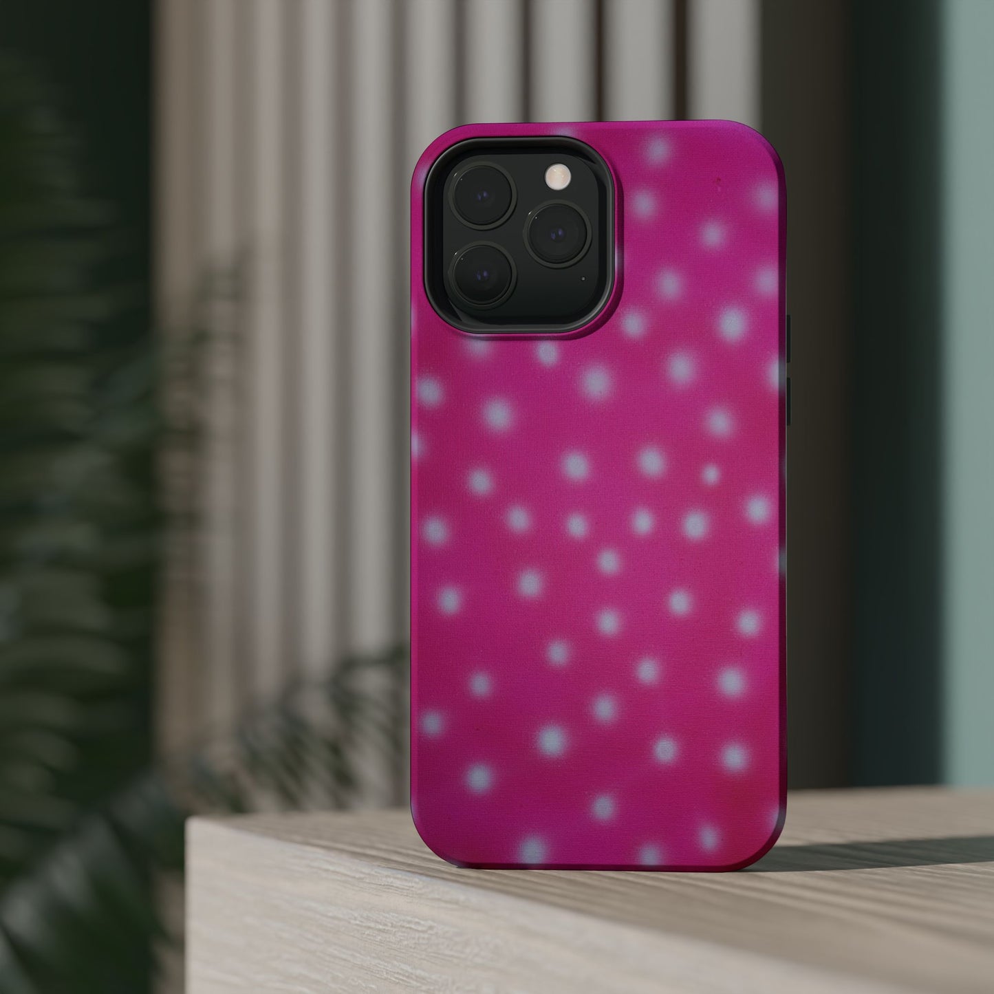 MagSafe "bubblegum polka dot" airbrush iPhone case