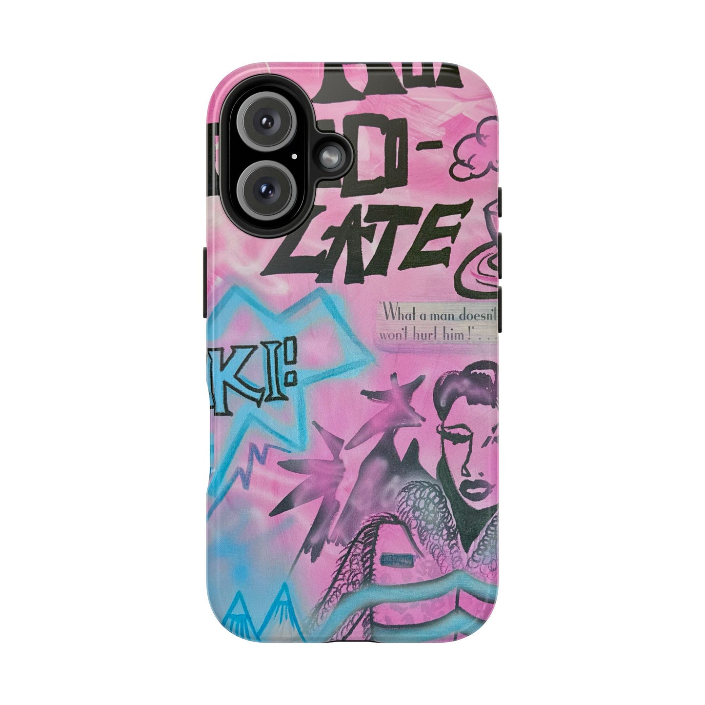 "avant le ski" airbrush iPhone case