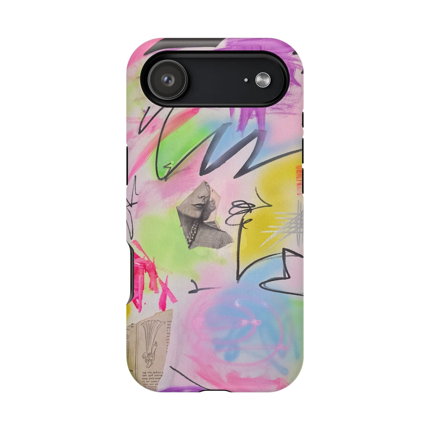 MagSafe "pastel static" airbrush iPhone case