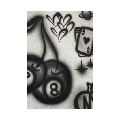 "hidden ace" airbrush rolled print