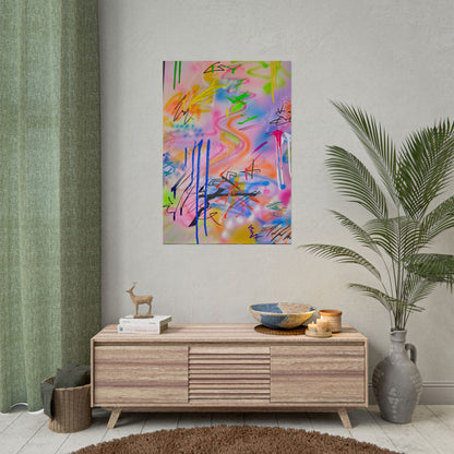 "neon haze" airbrush rolled print
