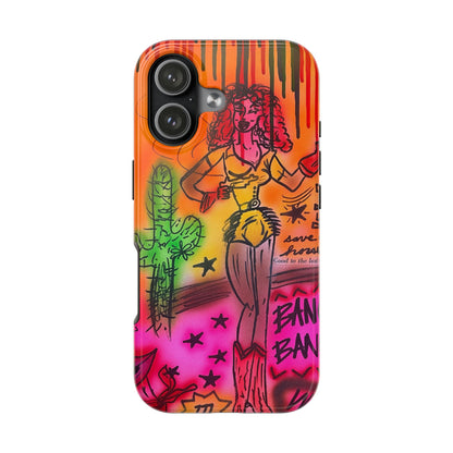 "wild, wild west" airbrush iPhone case