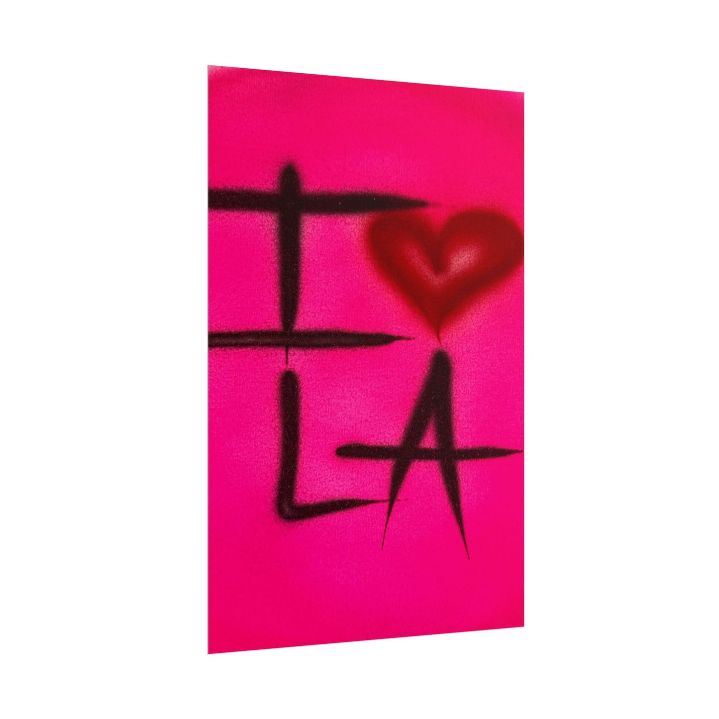 "i <3 LA" airbrush rolled print