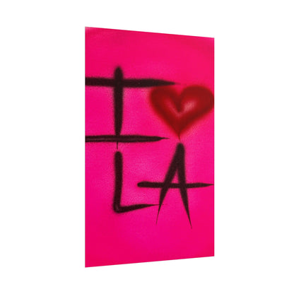 "i <3 LA" airbrush rolled print