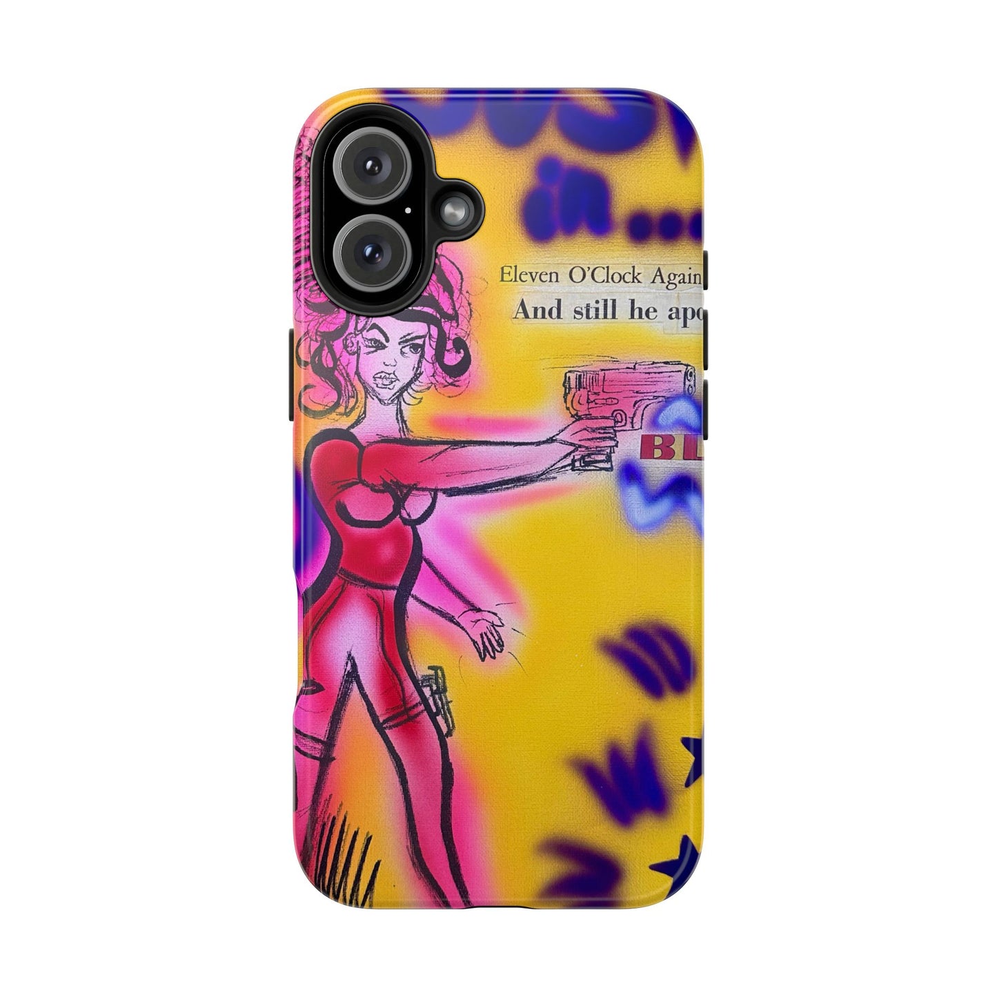 "spiraling thoughts" airbrush iPhone case