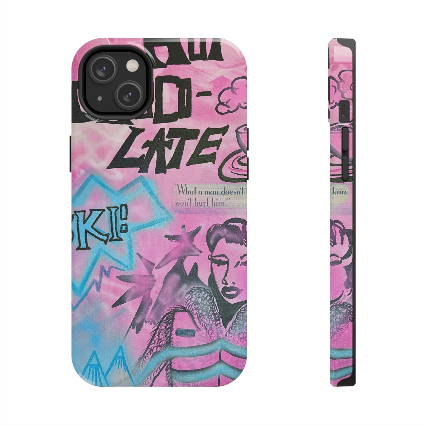 "avant le ski" airbrush iPhone case