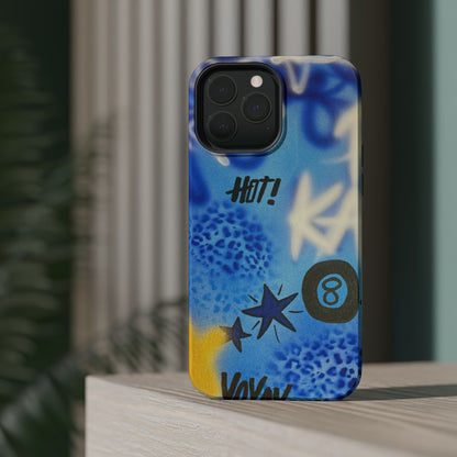MagSafe "brilliant blues" airbrush iPhone case