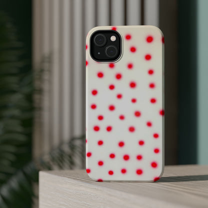 MagSafe "vanilla cherry polka dot" airbrush iPhone case