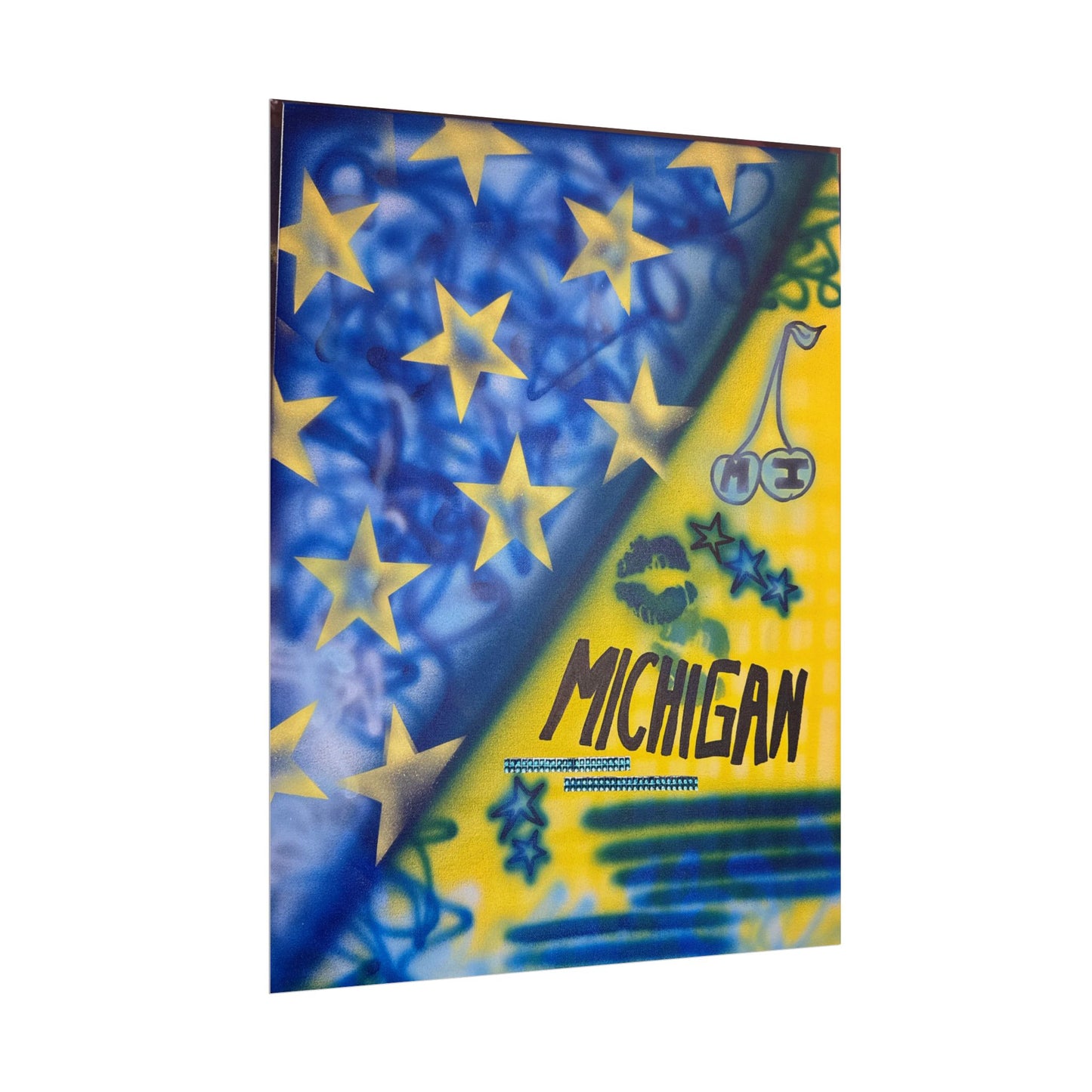 "ann arbor, michigan" airbrush rolled print